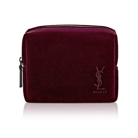 ysl red leather makeup bag|YSL cosmetic bag.